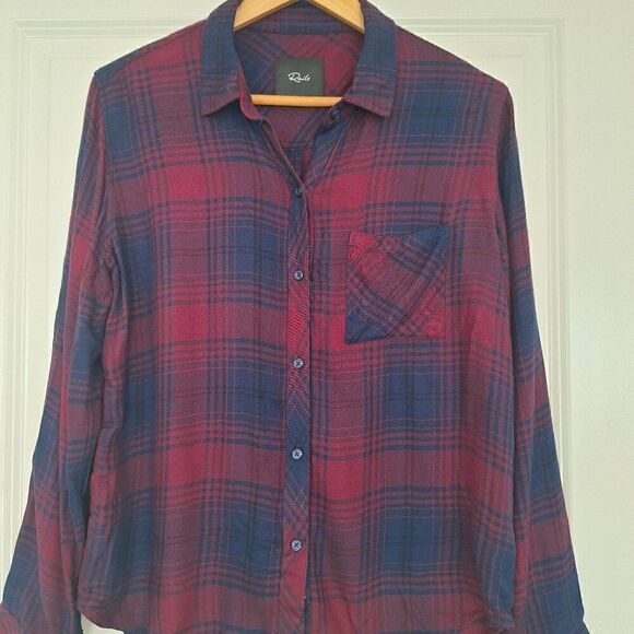 Rails Red Blue Plaid Button Down Shirt size S - Picture 1 of 7